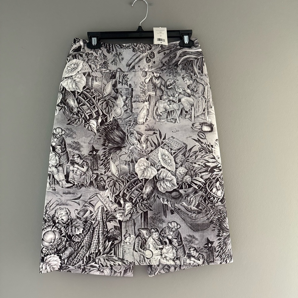 PRINTED VISCOSE SKIRT (alien)